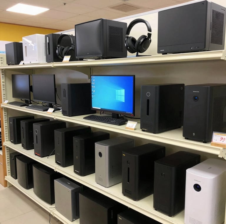 An assortment of gently used electronics ready for a new home.