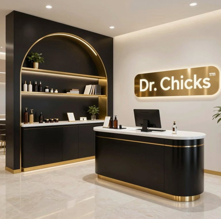 A clean, modern interface showcasing Dr. Chicks' consulting materials.
