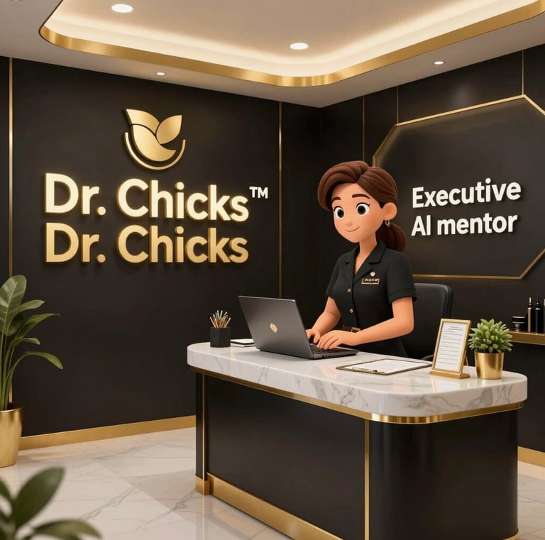 A vibrant animated scene showing Dr. Chicks teaching focus techniques to children.