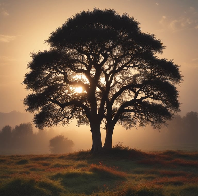 A calm sea view at sunset, evoking peace and reflection.