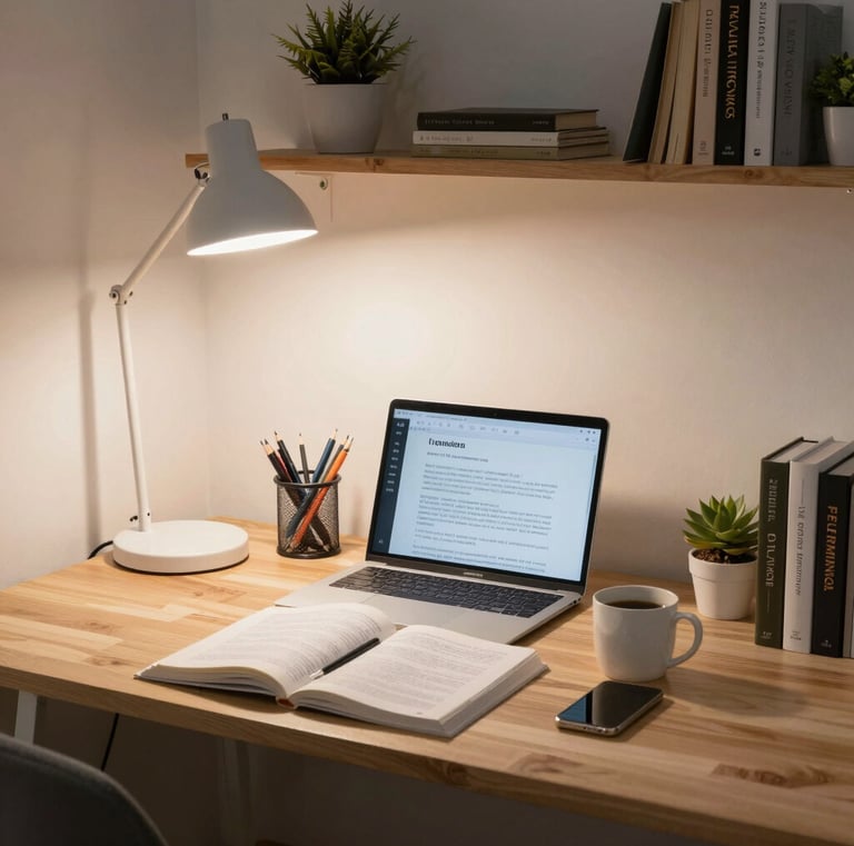 A cozy living room corner featuring woven baskets under a floating shelf holding books and plants.