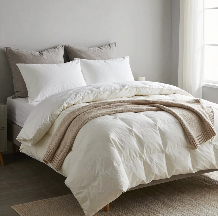 A serene bedroom with under-bed storage boxes and a bedside table featuring a small lamp and a stack of favorite reads.