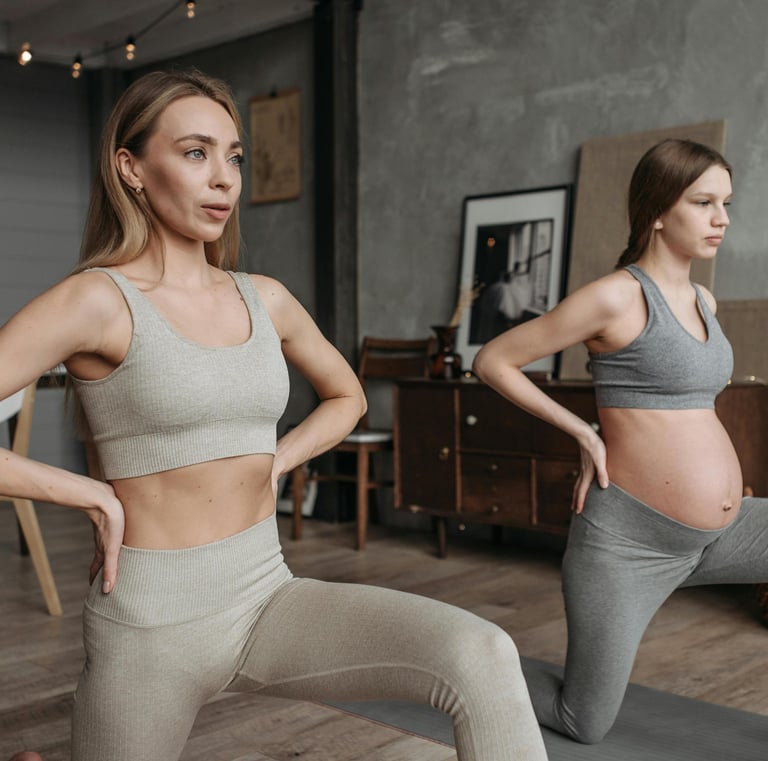 Women’s activewear featuring tights, leggings, and yoga pants in a modern lifestyle setting.