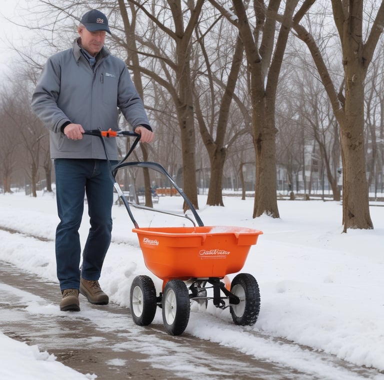 Icicles melting on a rooftop after bc icemelt application.