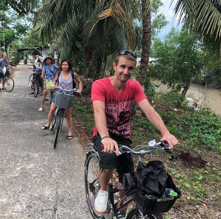 Tour de vélo guidé dans le delta du Mékong