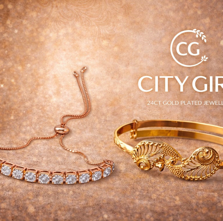 City Girl Jewellery Rose Gold and 18Carat Gold Plated Bracelet
