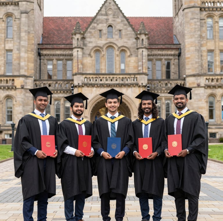 Indian students enjoying a cultural event on campus, showcasing diversity and friendship.