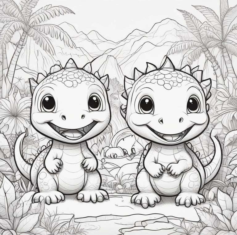 A whimsical template featuring playful shapes and patterns, partially colored.