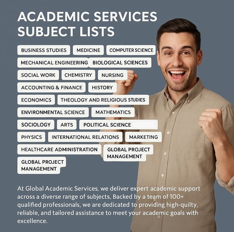 Academic Services Subject List