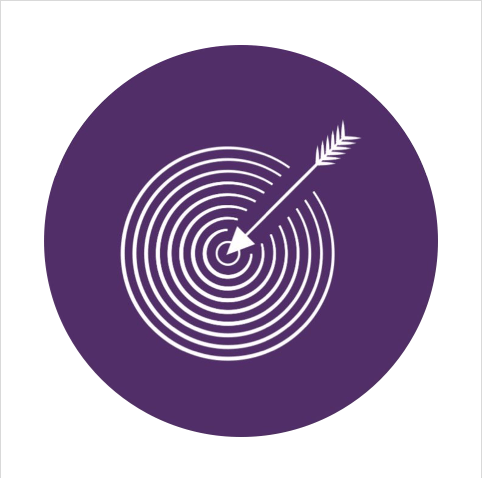 a target target with a target arrow in the center of a circle
