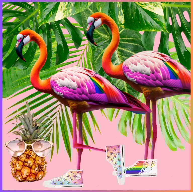 pride hi tops worm by gay falmingos