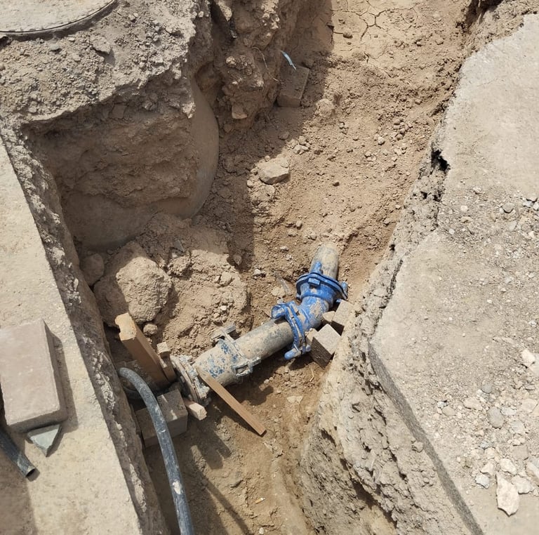 Water Leak in Underground Pipe