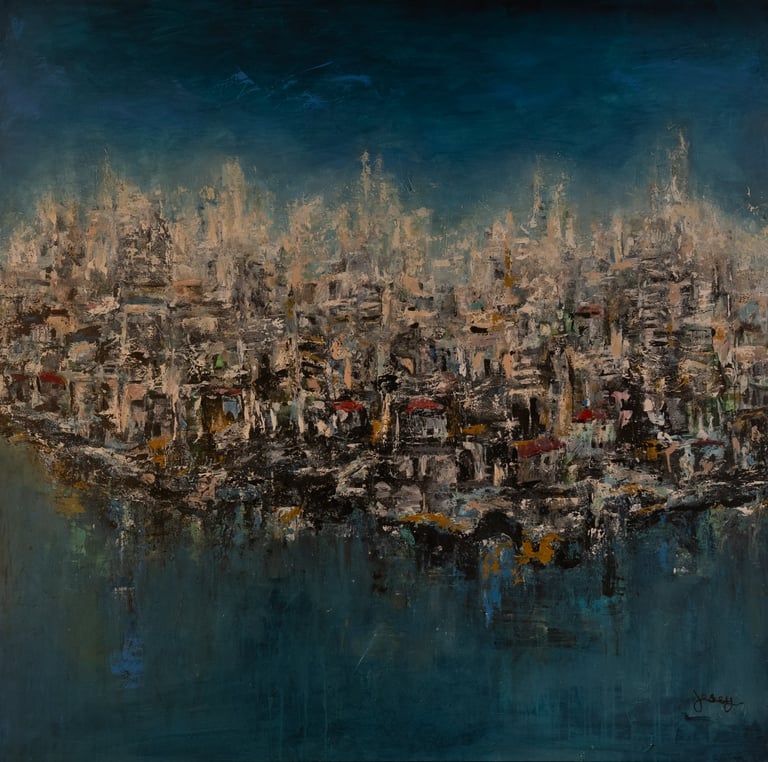 Acrylic on canvas painting by artist Jessy Tabet