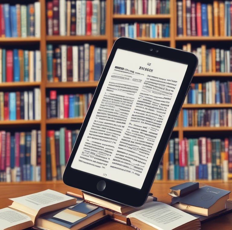 A creative image representing digital books.