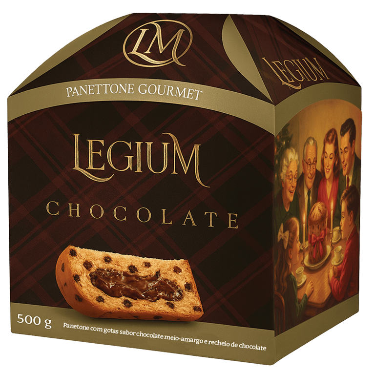 Panettone trufado com chocolate