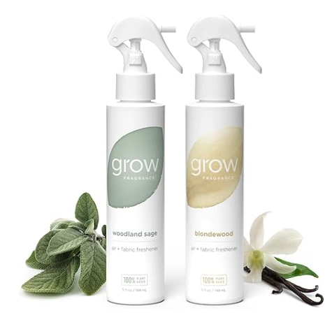 Non-toxic plant-based air freshener and fabric spray by Grow Fragrance.