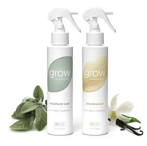 Non-toxic plant-based air freshener and fabric spray by Grow Fragrance.