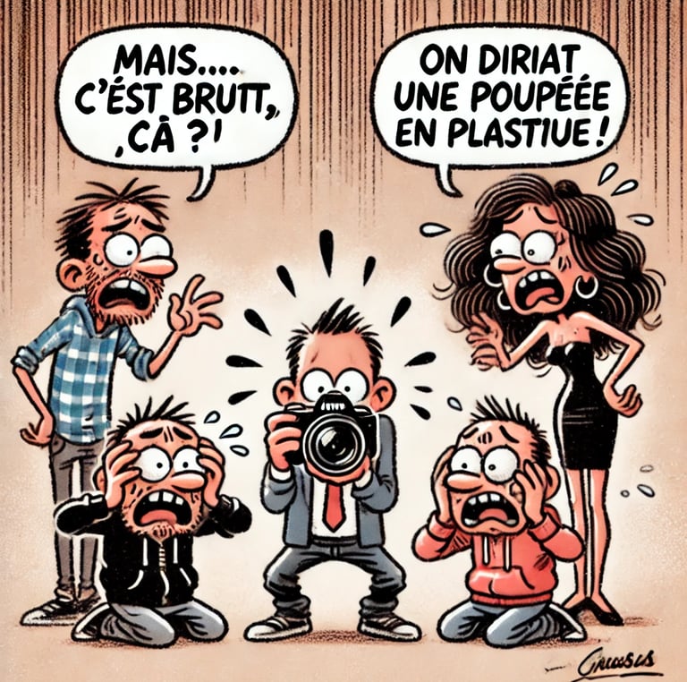 Un client s’étonne d’une photo brute, tandis qu’un autre est choqué par une retouche excessive