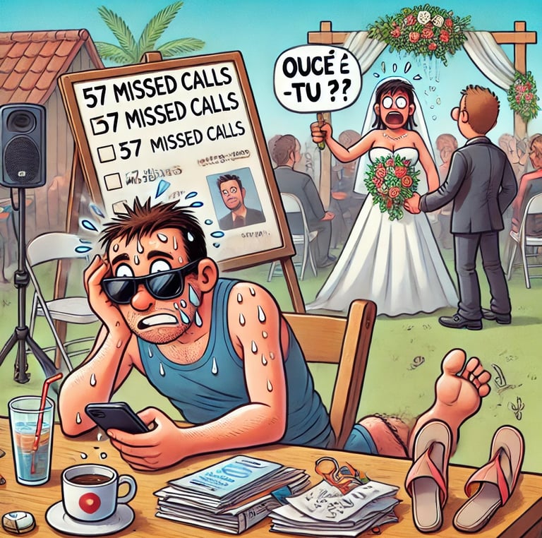 😆📸 Le couple paniqué tente désespérément de le contacter, tandis que lui profite tranquillement sans répondre.