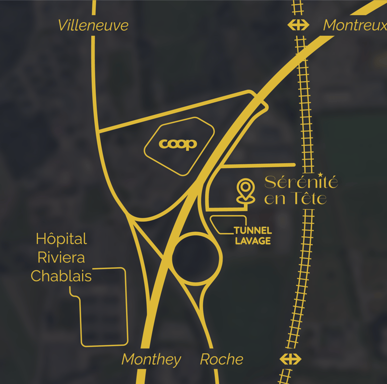 Plan de situation pour accéder à l'institu depuis l'autoroute