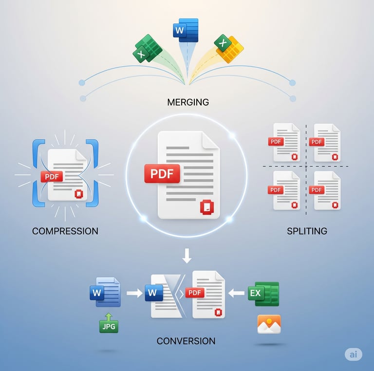 We Providing efficient tools to compress, merge, split, and convert PDF files, ensuring quality.