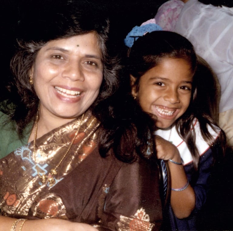 Rupa Mehta with her mother, Nalini.