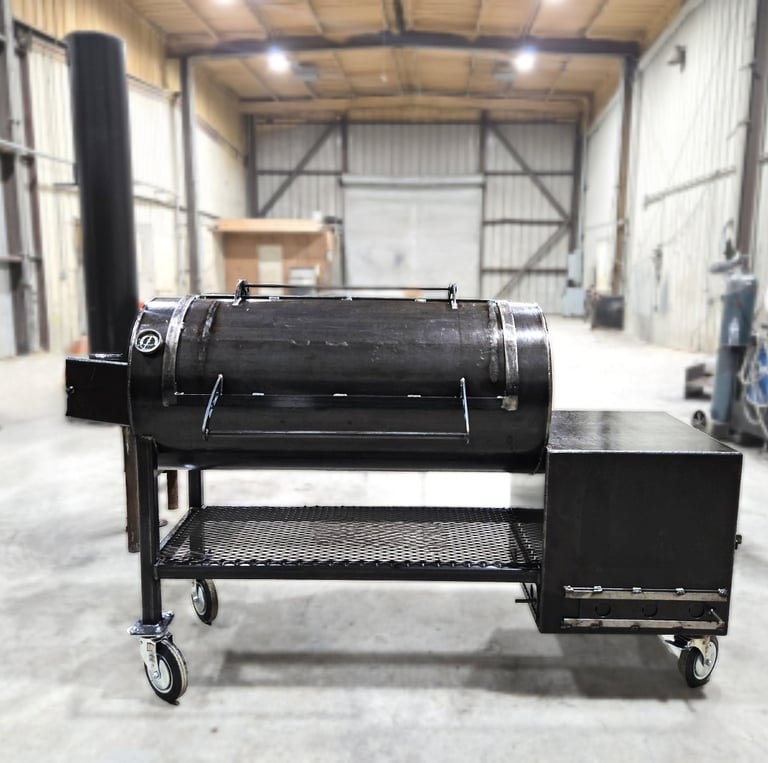 offset smoker in a shop