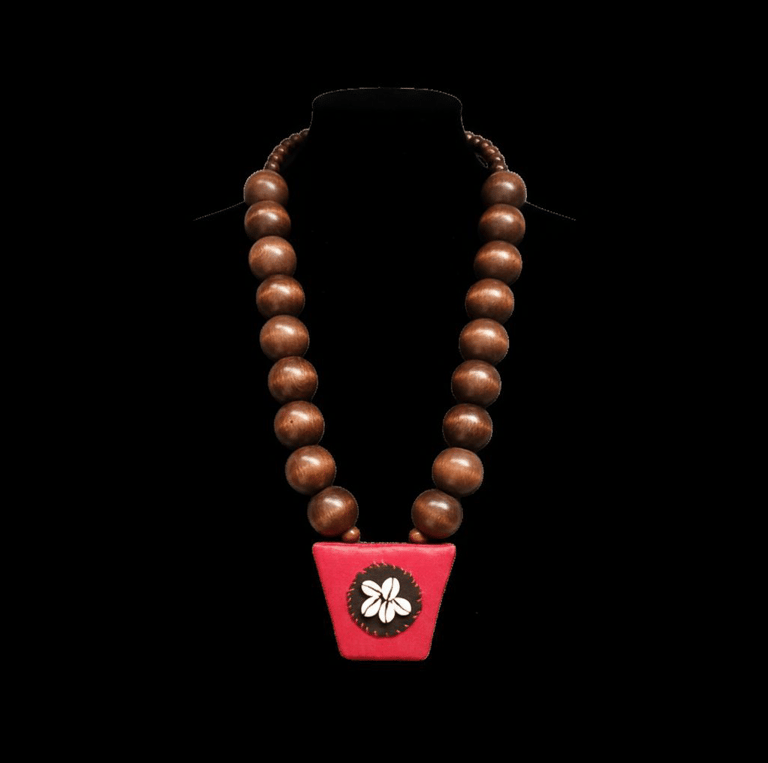 Huge Beaded Necklace with handmade pendant