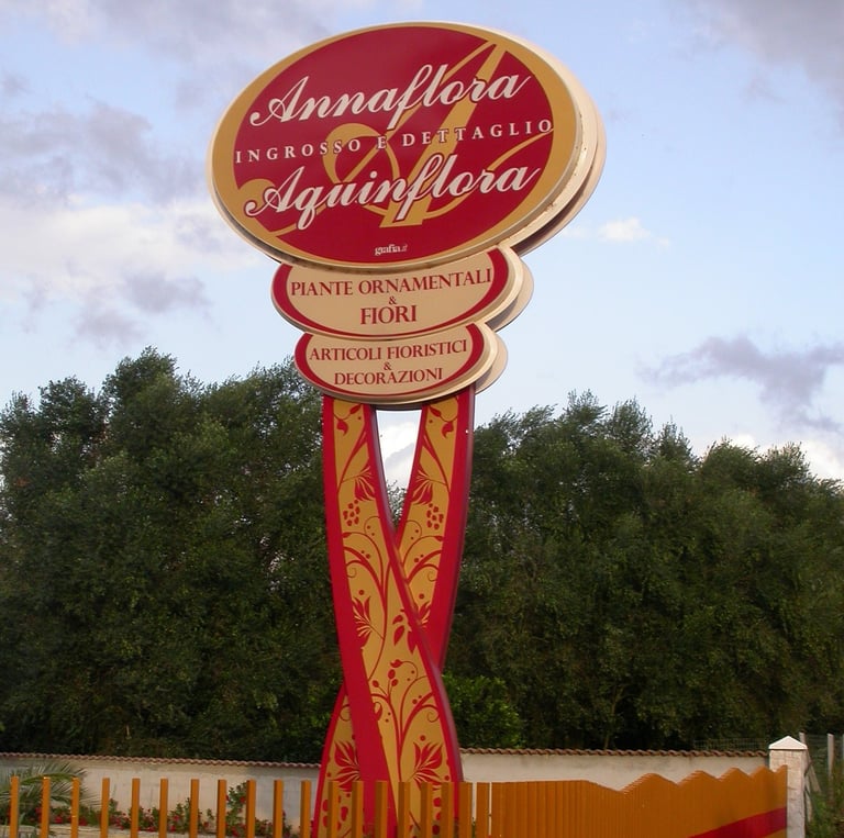 totem pubblicitario fiorario