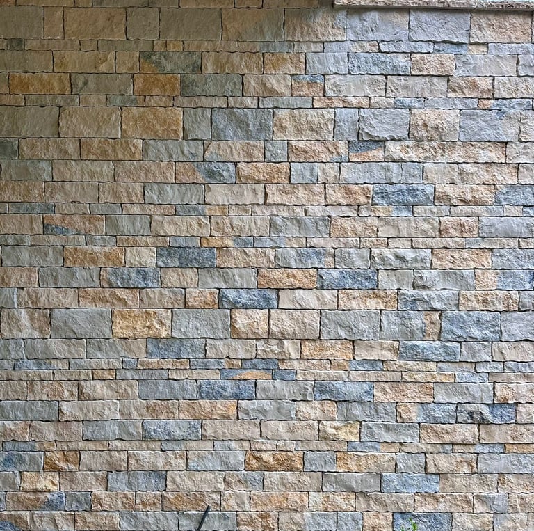 Mur en pierre rustique 