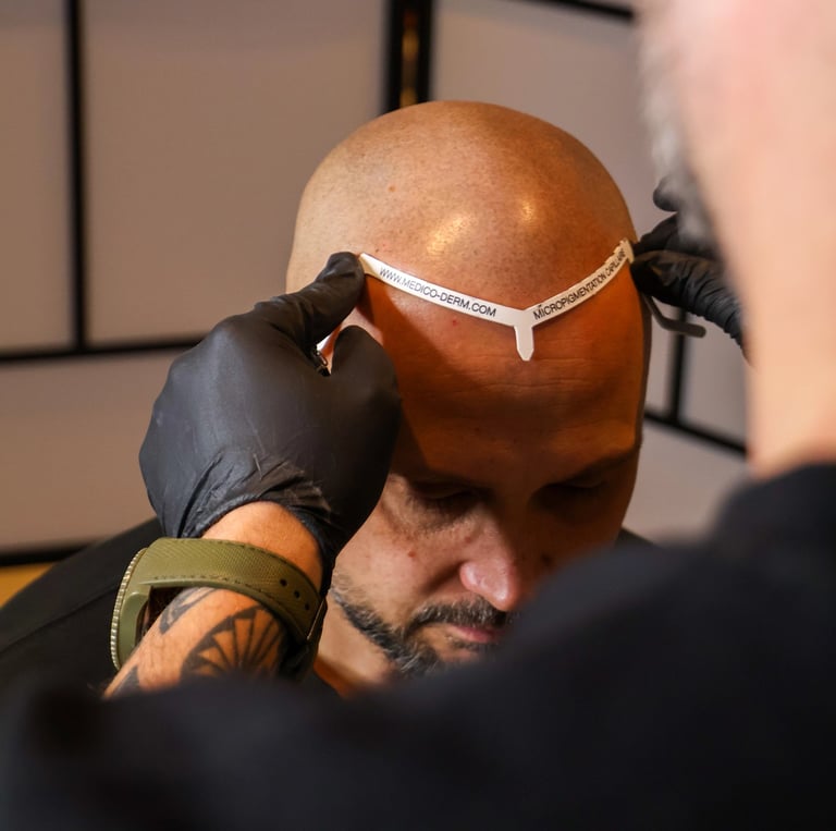 consultation de micropigmentation capillaire pour effet rasé