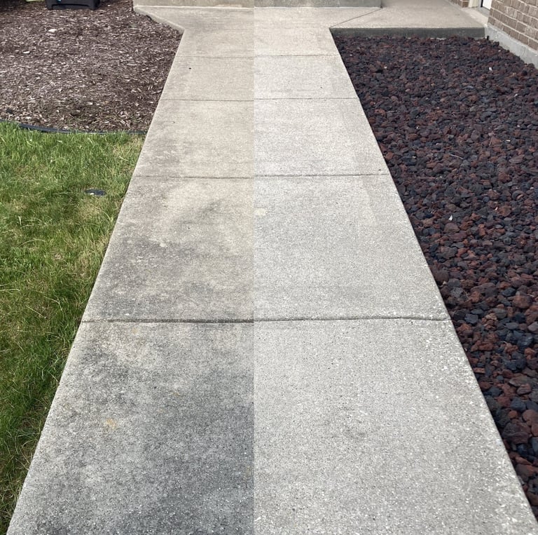 aspect services sidewalk split dirty and clean