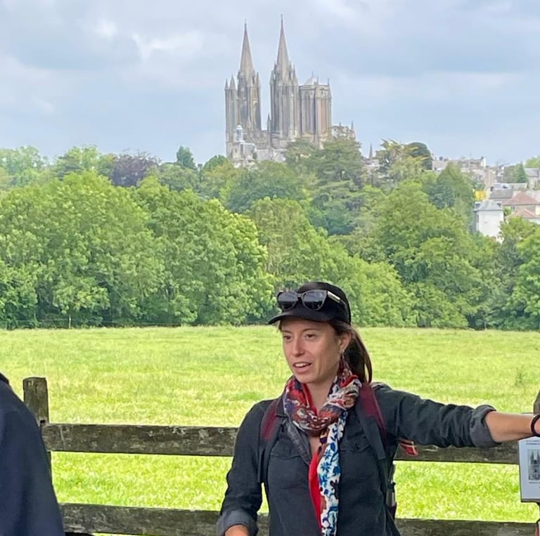 bocage autour de la ville de Coutances avec une guide au printemps