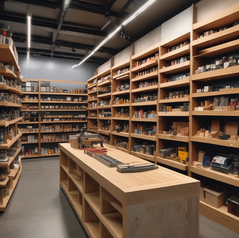 A cozy corner with a mix of new and used books stacked on a wooden shelf