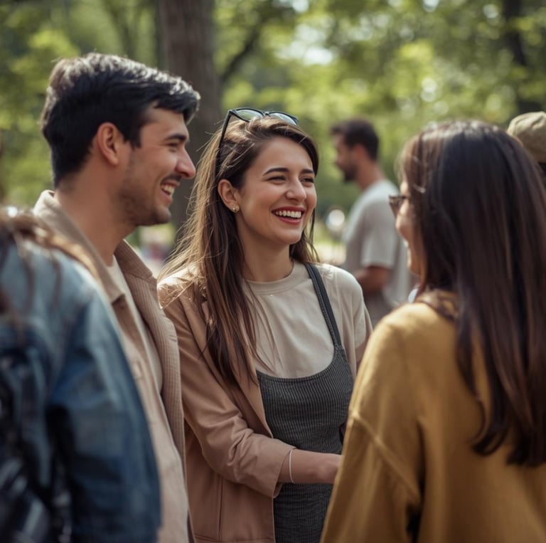 People participating in an interactive exercise designed to build self leadership skills