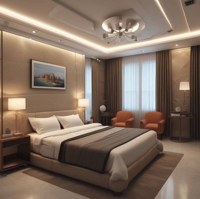 Cozy guest house exterior with warm lighting in Islamabad’s E 11 neighborhood at dusk.