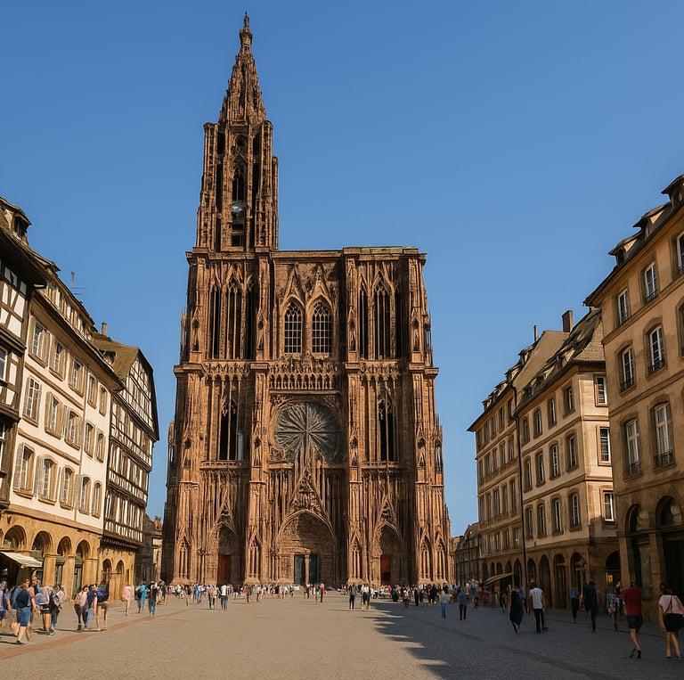 a large cathedral strasbourg