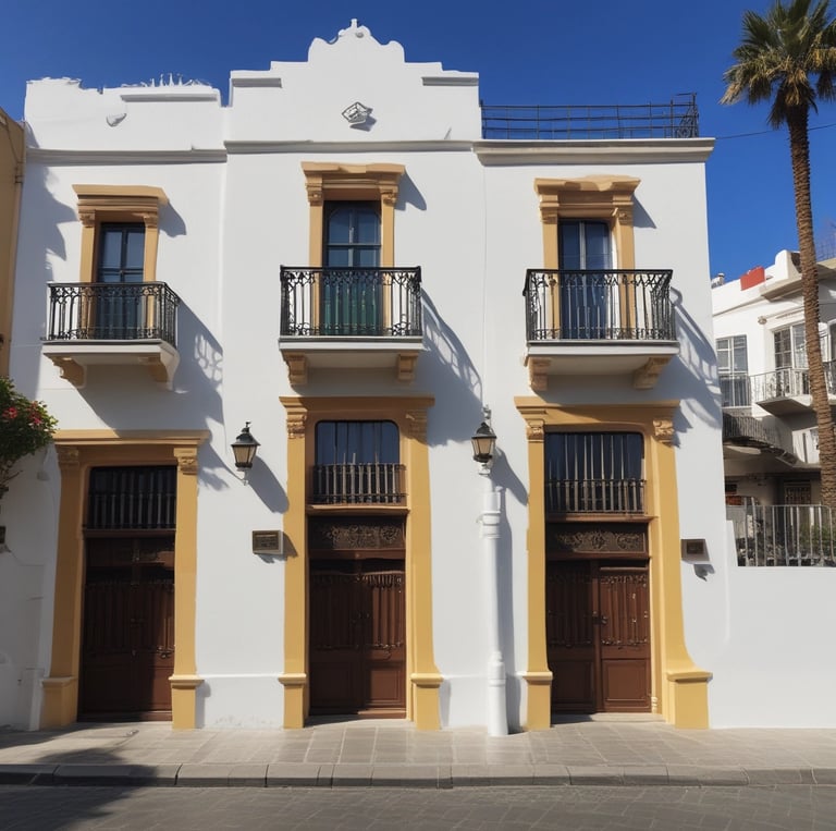A painter carefully applying a fresh coat of vibrant paint to a bright exterior wall under a sunny sky.