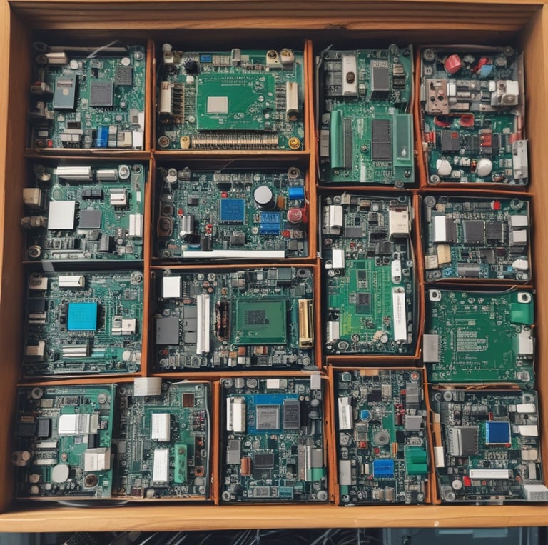 A collection of refurbished laptops on display.
