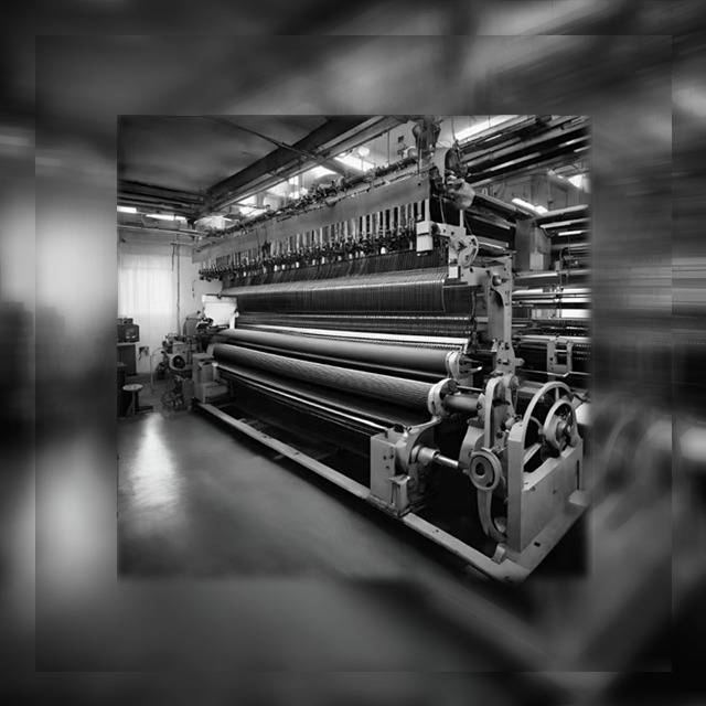 a machine that is making fashion textile fabrics