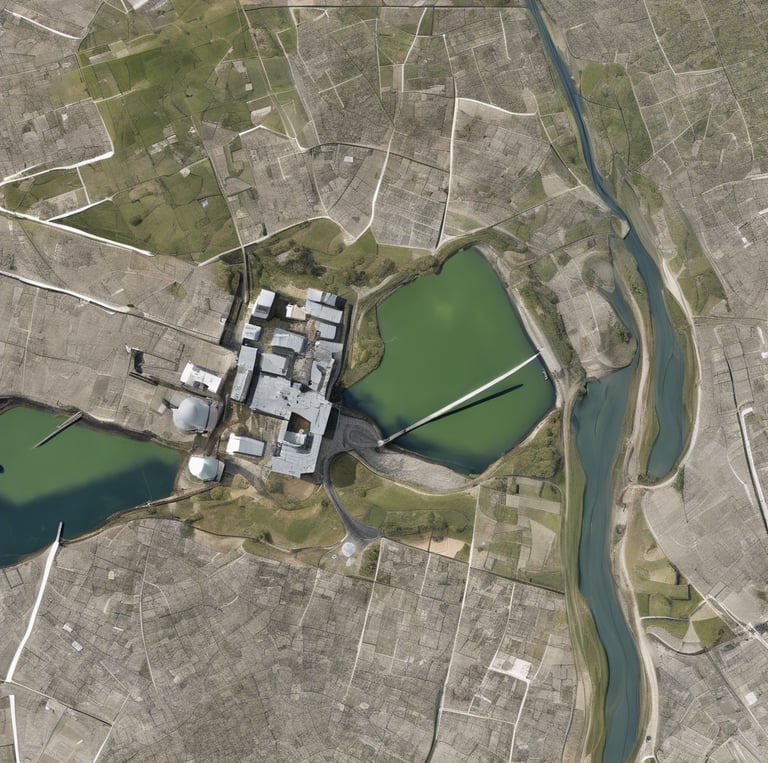 a large rock formation in the middle of a body of water