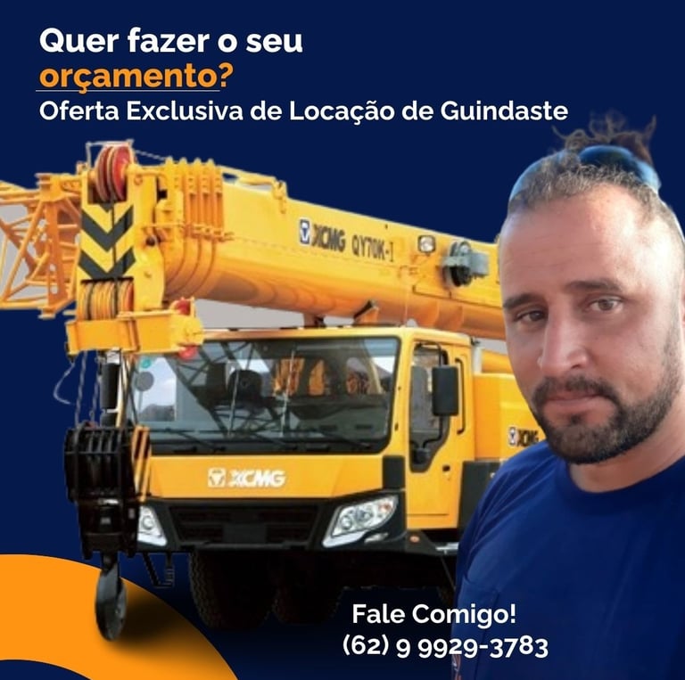 Oferta em Aluguel de Guindastes Goiania e regiao