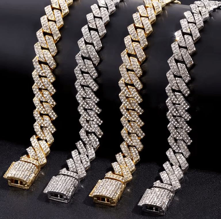 Lanturi cuban cu diamante