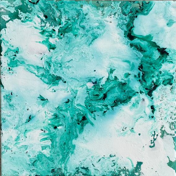 Winter algae - Tableau art abstrait - art contemporain - acrylique sur toile