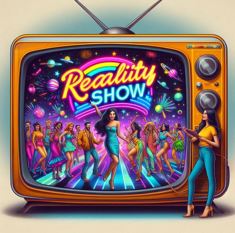 TV com imagem genérica do reality show