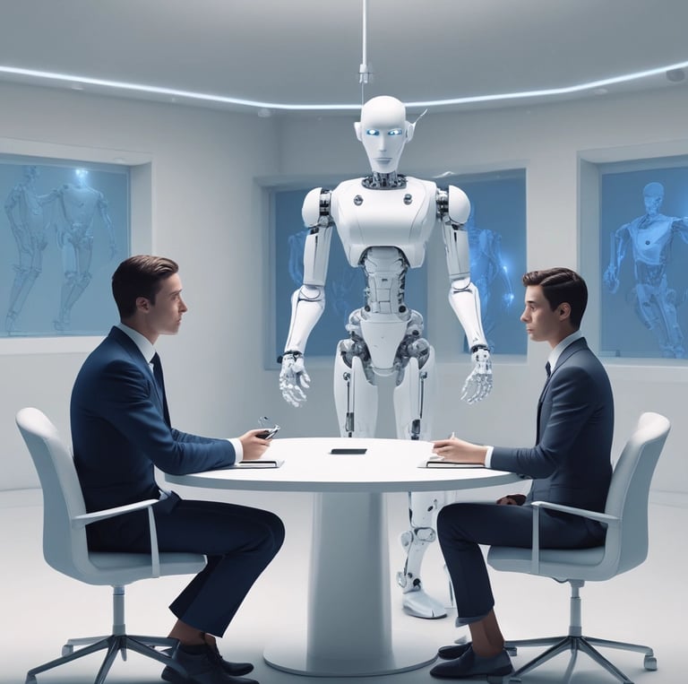A team of professionals collaborating in a modern office space.