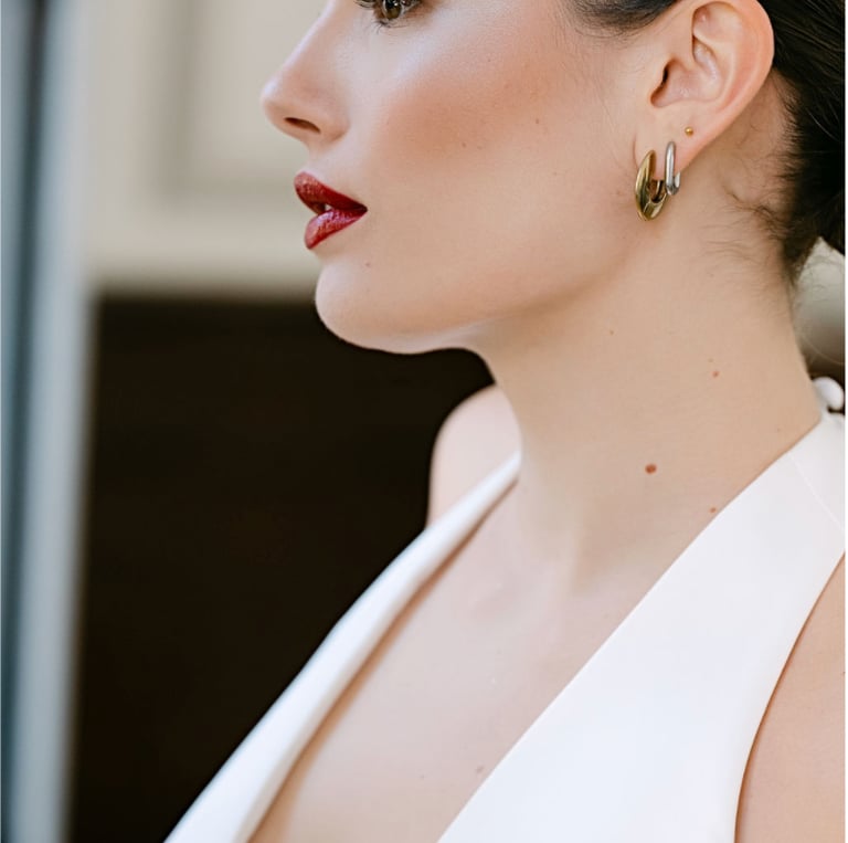 Maquillage Mariée bouche rouge