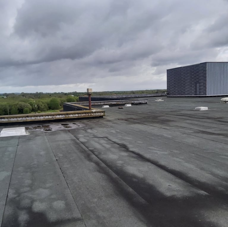 Flat Roof Survey Built up Bitumen Felt Large Commercial Co. Longford