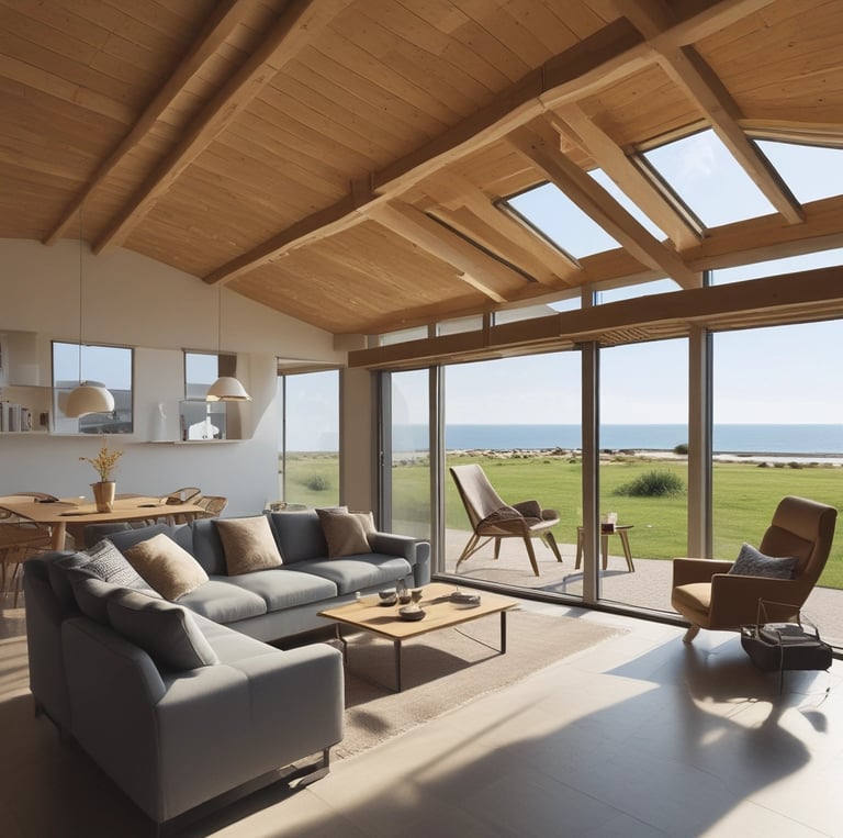 The image features a storefront at night, prominently displaying a sign with the words 'Happy Address' and 'Vacation Rentals' in bright yellow letters on a red background. Below, a large advertisement with the slogan 'Happy Address is where you feel happy' is visible, alongside logos of companies such as TripAdvisor, Airbnb, and Expedia.