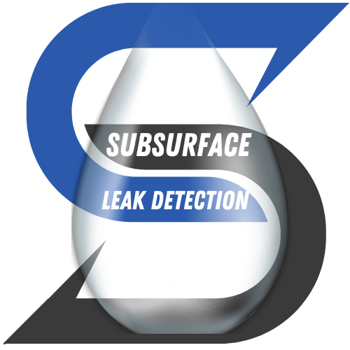Subsurface leak detection colorado logo with a water drop